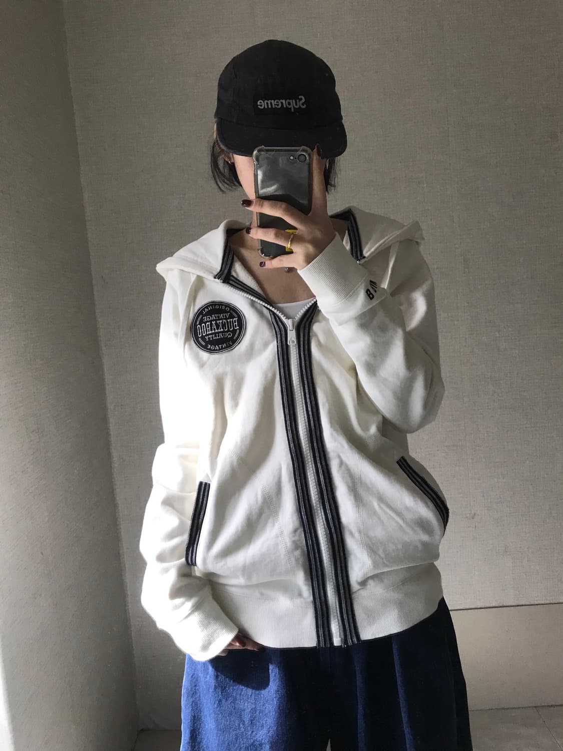 버카루 아이보리 후드집업 상품이미지4