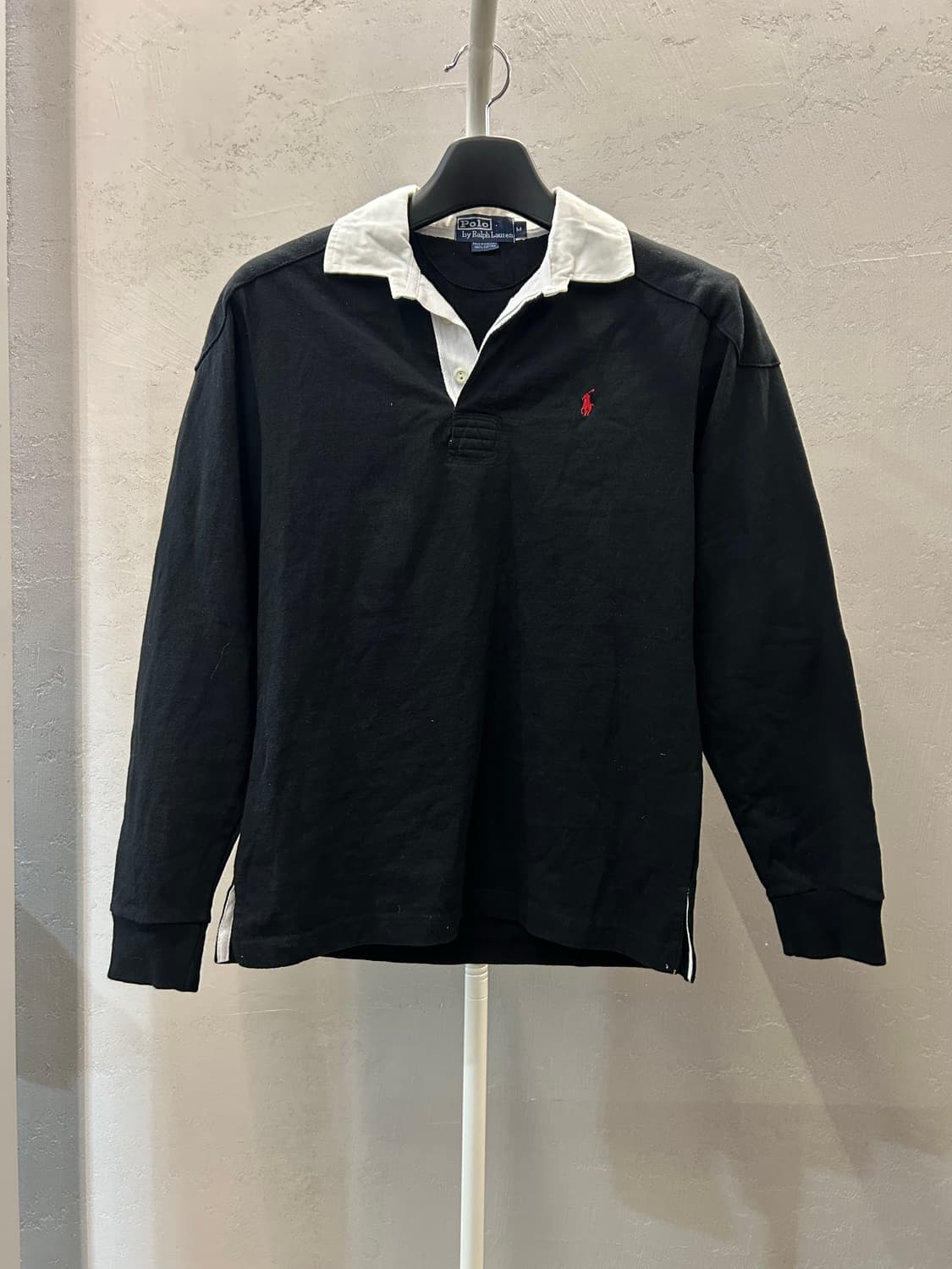 폴로 랄프로렌 럭비 긴팔 티셔츠 블랙 상품이미지2