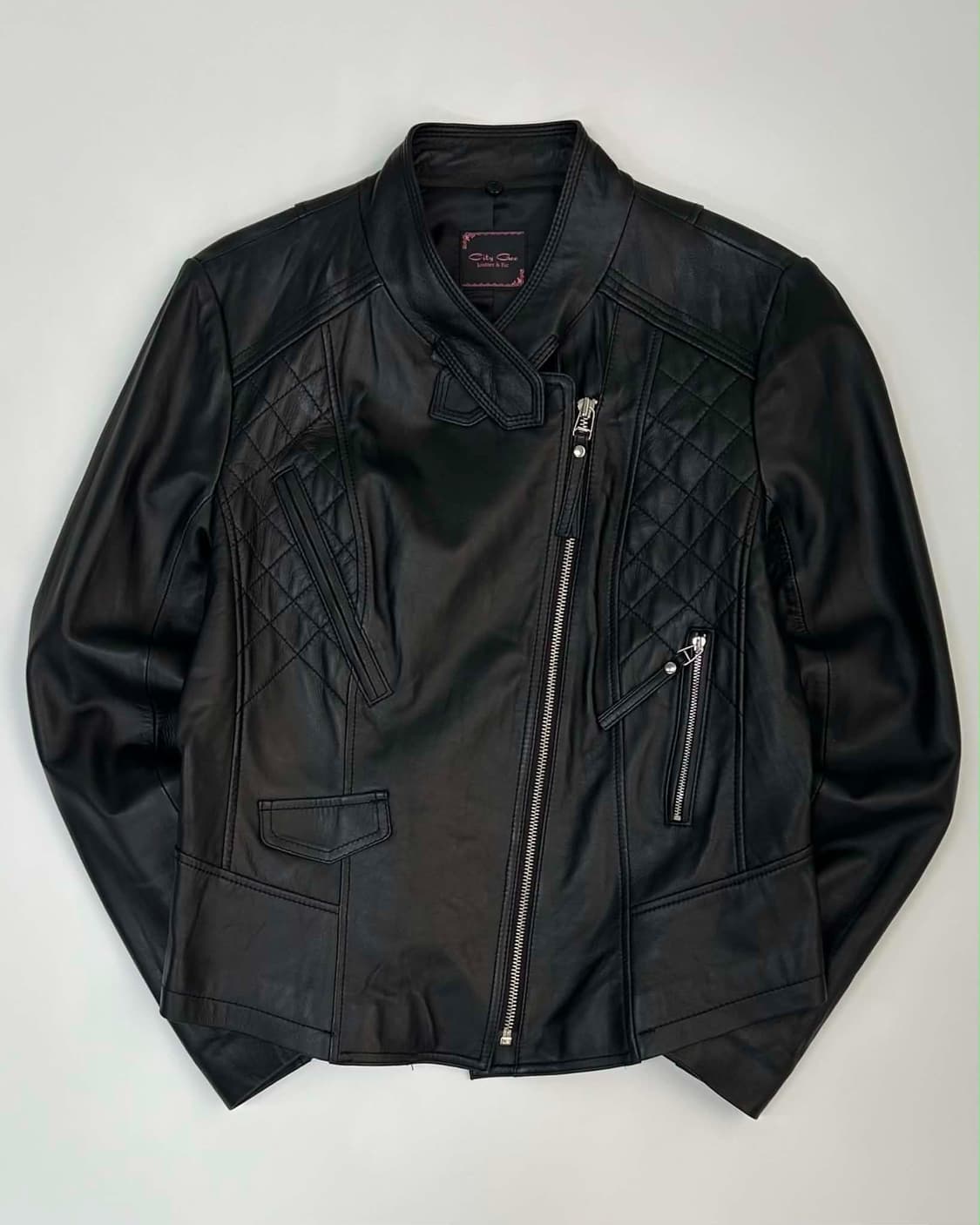 Vintage lambskin 이태리 가죽 라이더 자켓 상품이미지1