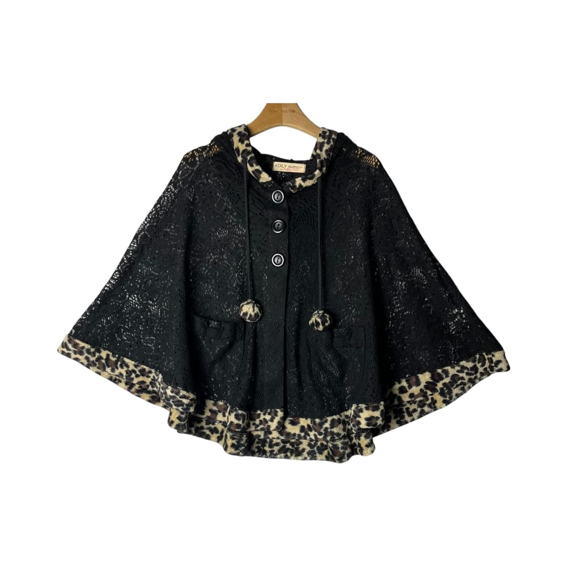 [AIRLY momo] 갸루 레오파드 펀치 케이프 상품이미지1