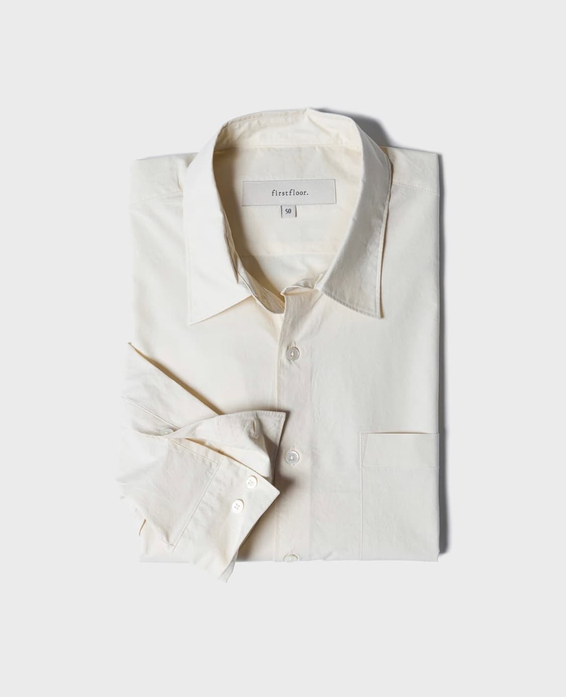 [1회착, 50] 퍼스트플로어 60수 새커셔츠 크림 상품이미지1