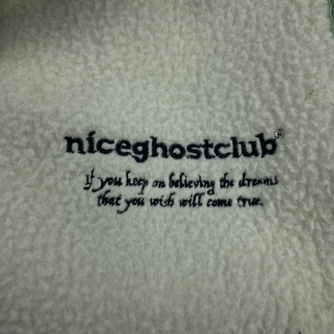 나이스 고스트 클럽 민트 컬러 스펠아웃 플리스 자켓 상품이미지4