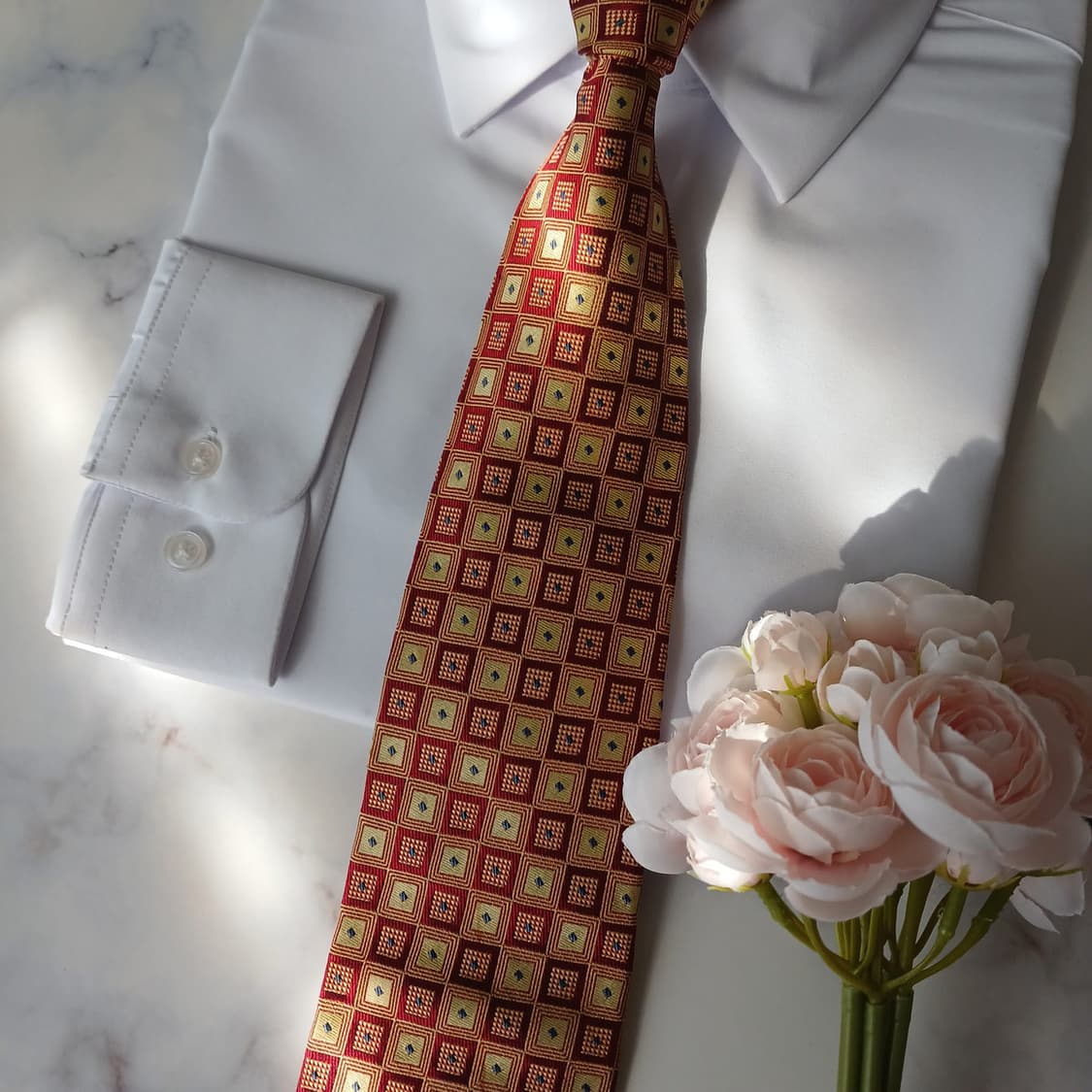 디올 실크 버건디 지오메트릭 넥타이 9.5cm B등급 A18895
 상품이미지5