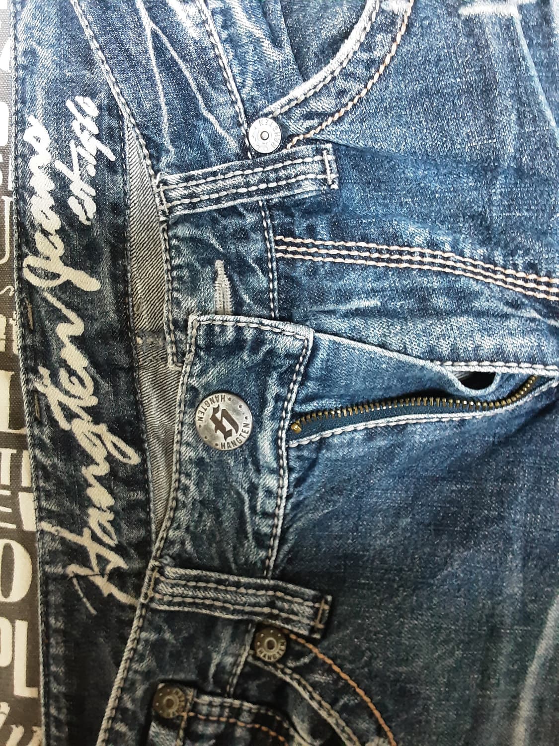 행텐 워싱 청바지 (정품) 상품이미지2