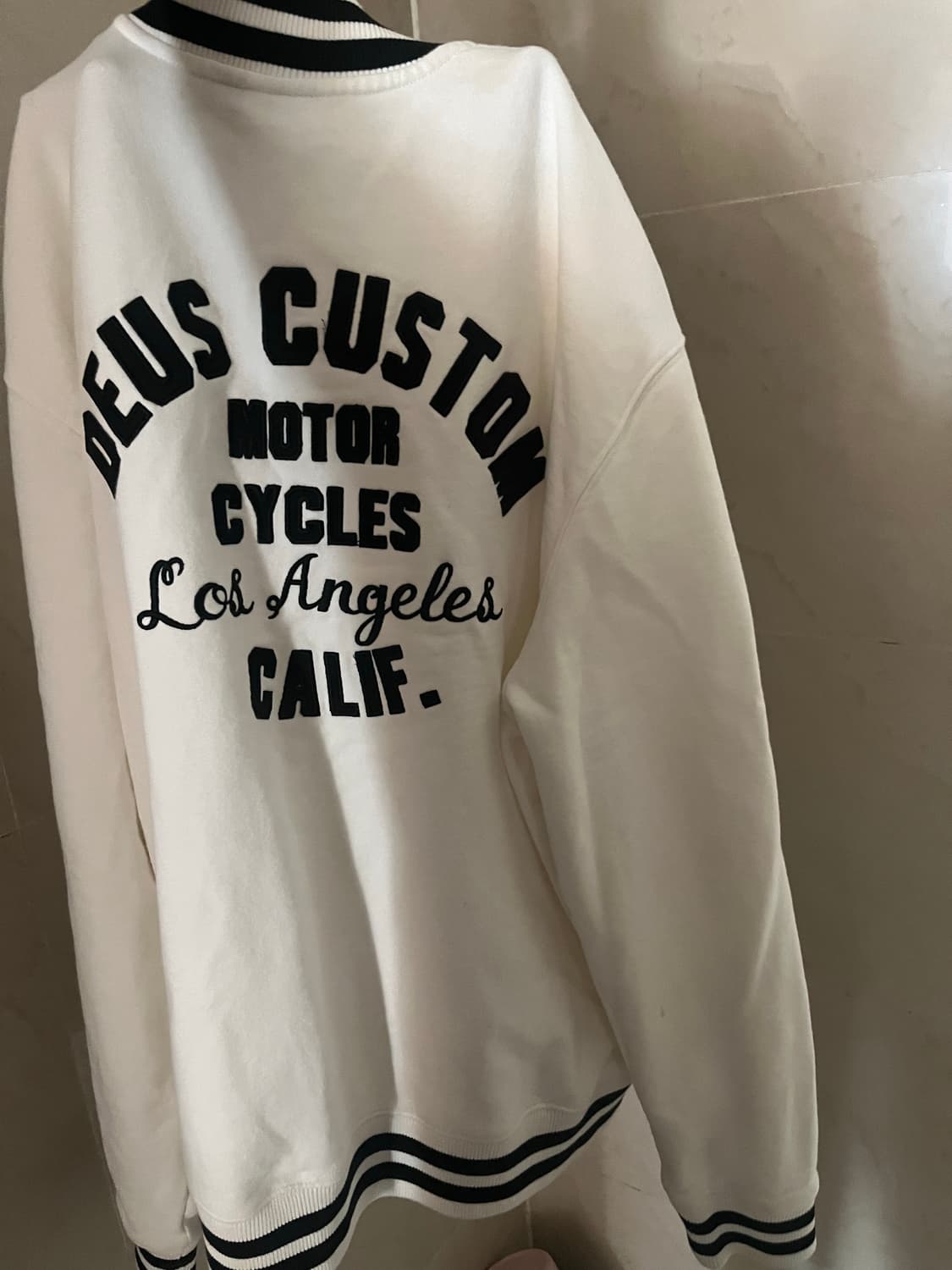 데우스 패트론 후리스 봄버 화이트 L 상품이미지1