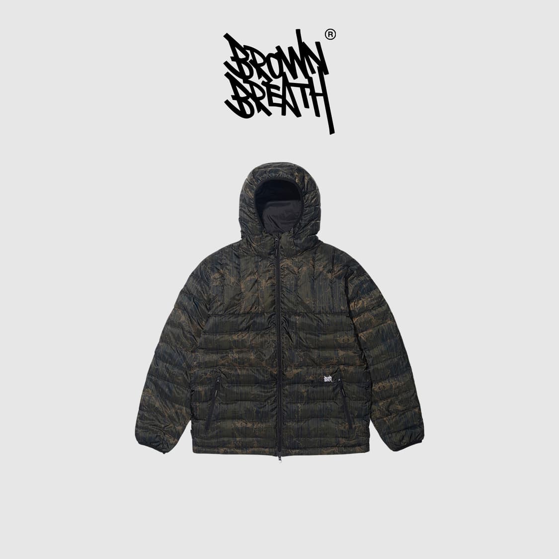 브라운브레스 태그 라이트 패디드 자켓 카키 상품이미지1