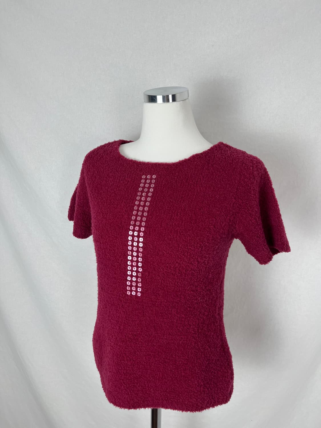 Mayson grey 자개단추 포인트 버건디 반팔 상품이미지7