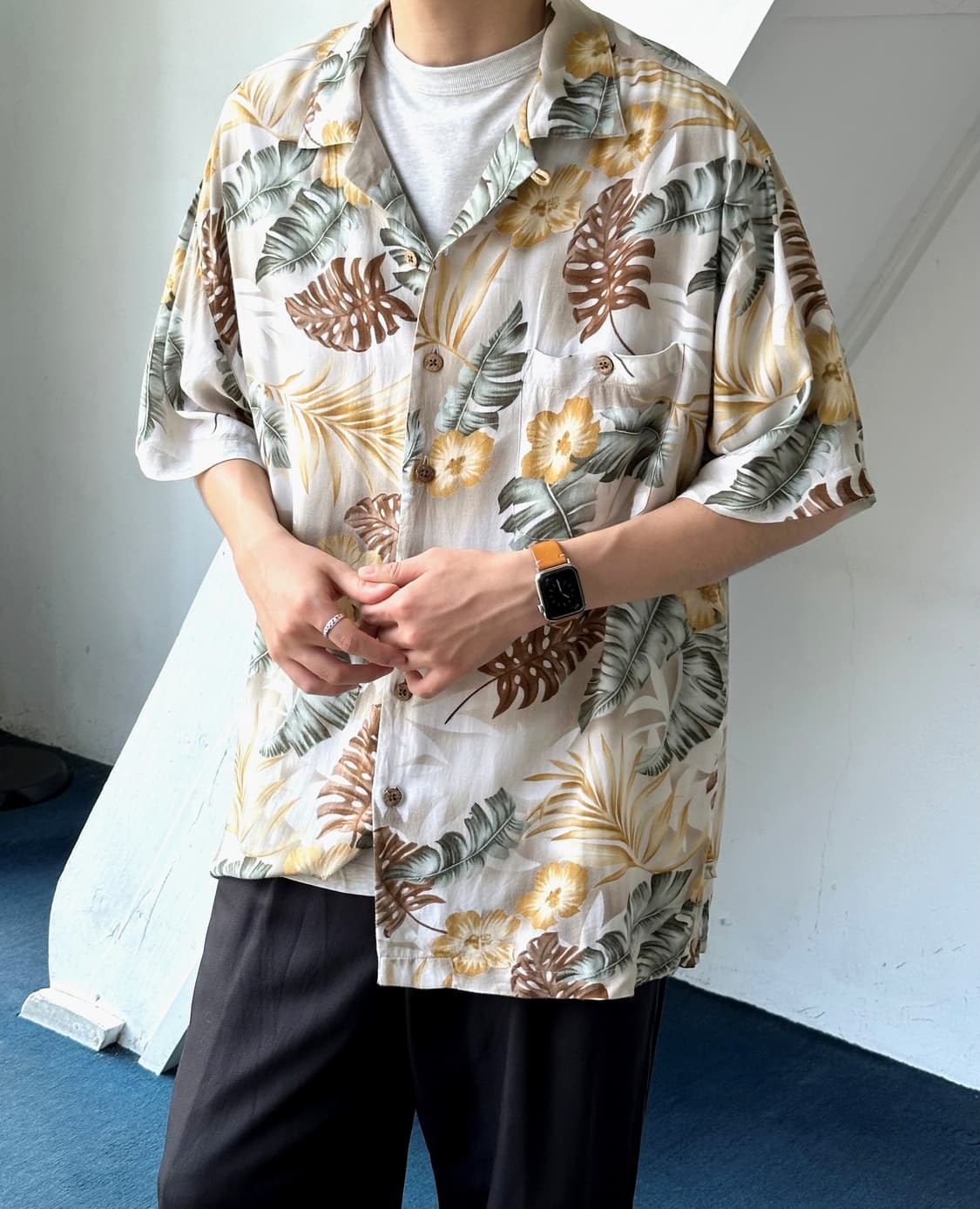 Rayon 100% patterned H/S shirt 상품이미지9