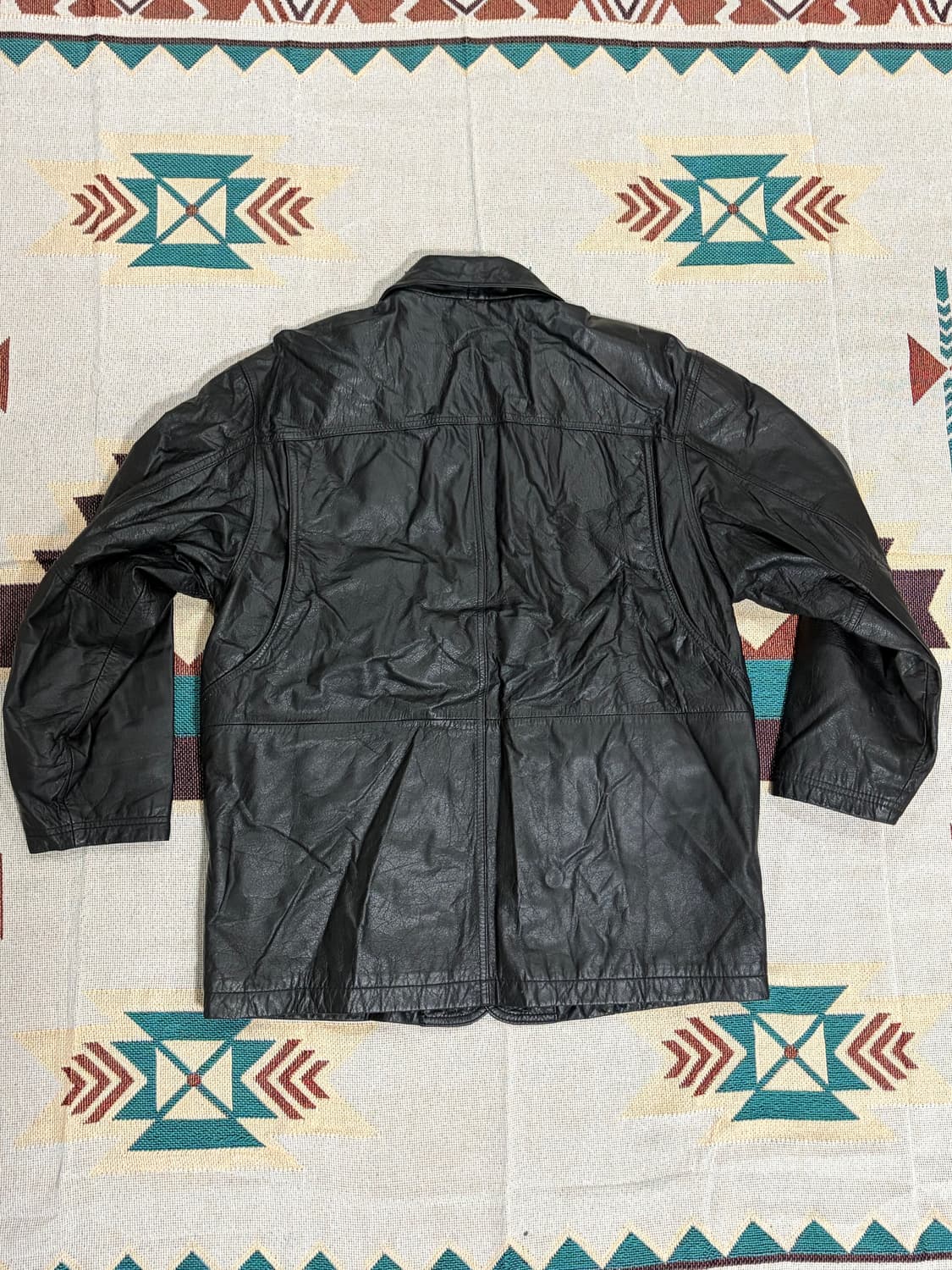 90s 리얼 레더 올드 카코트  상품이미지4