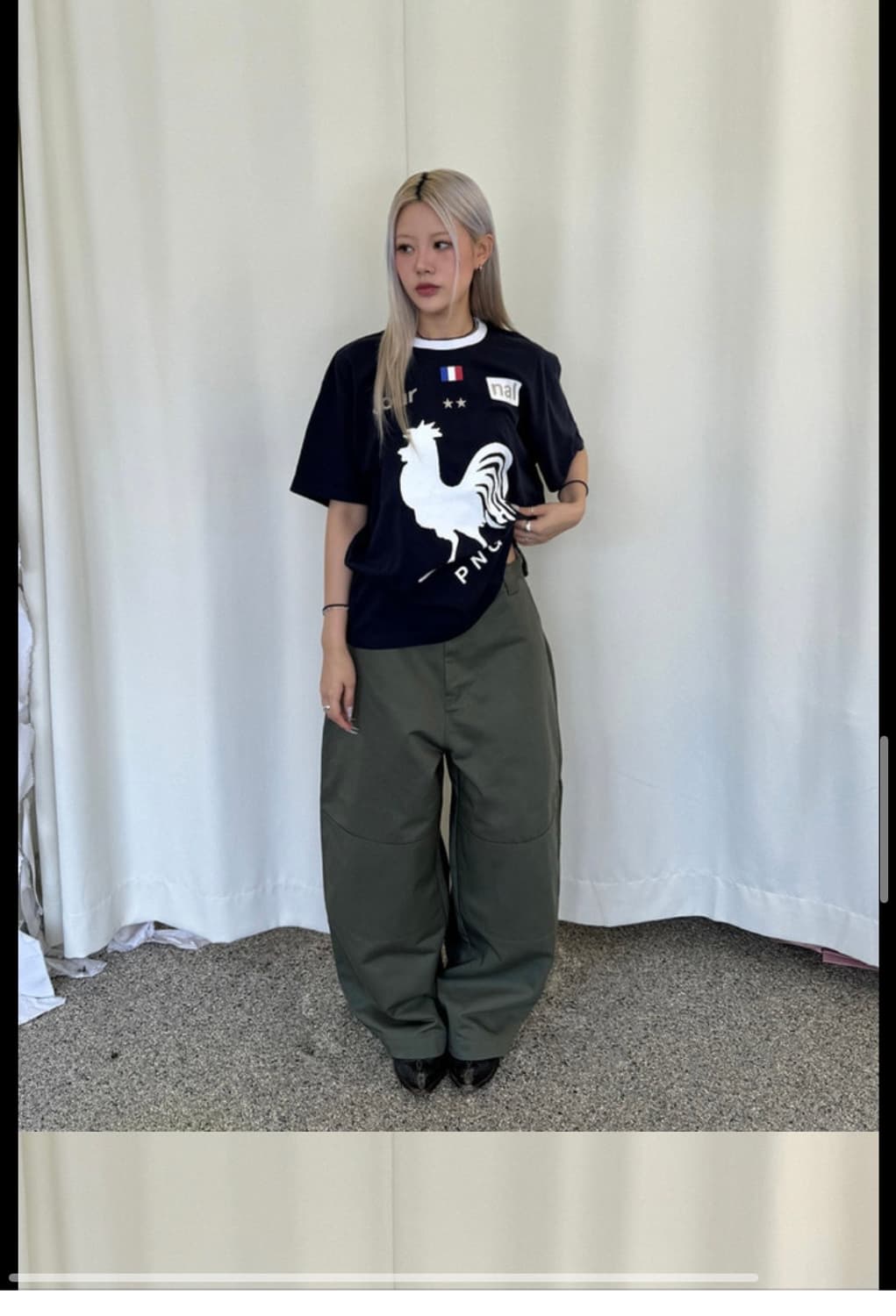 Png journal double knee pants olive 상품이미지4