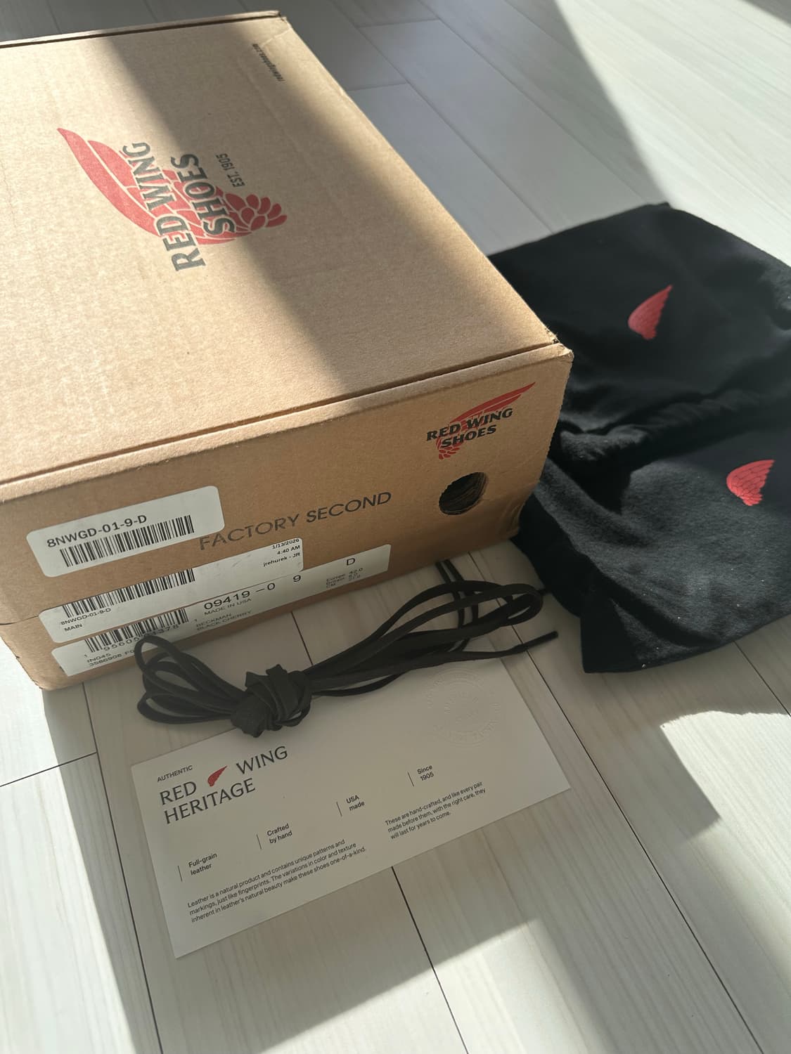 레드윙 9419 블랙체리 270mm 칼하트 장갑 상품이미지8