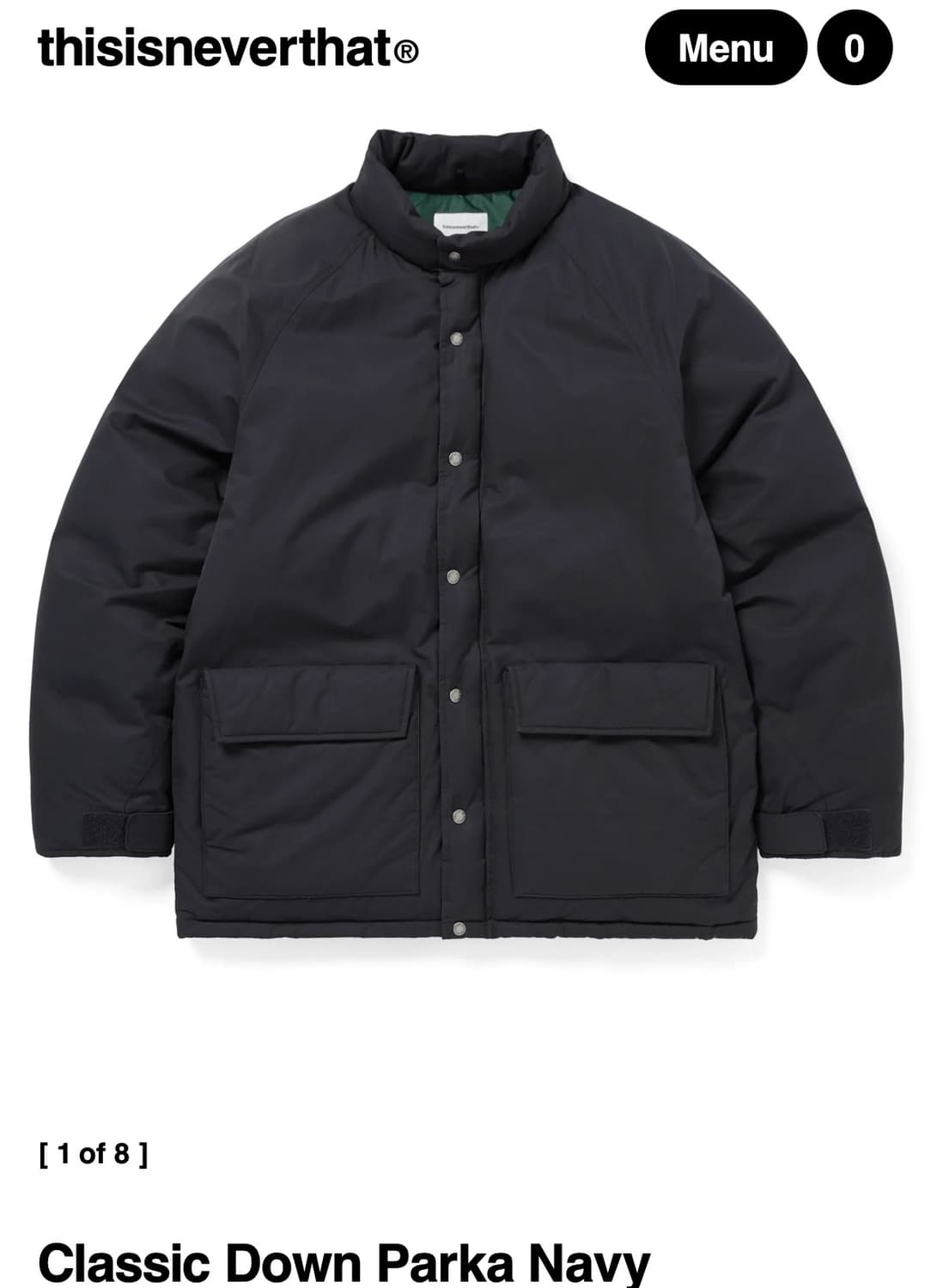 디스이즈네버댓 클래식 다운 파카 네이비 상품이미지1