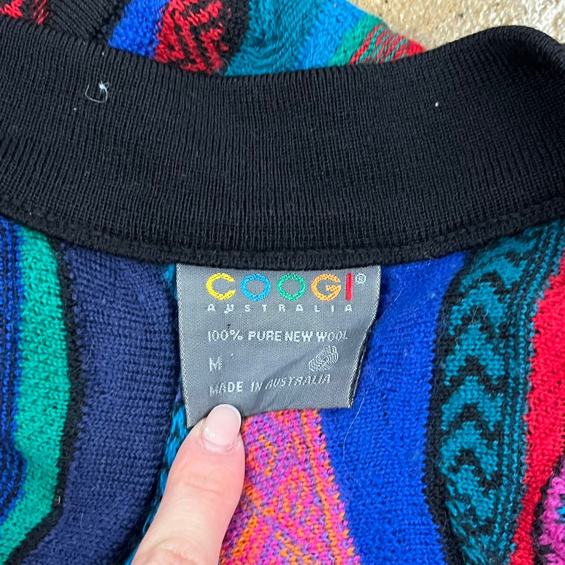 [정품/M] 쿠지 멀티컬러 니트 가디건 b18 상품이미지6