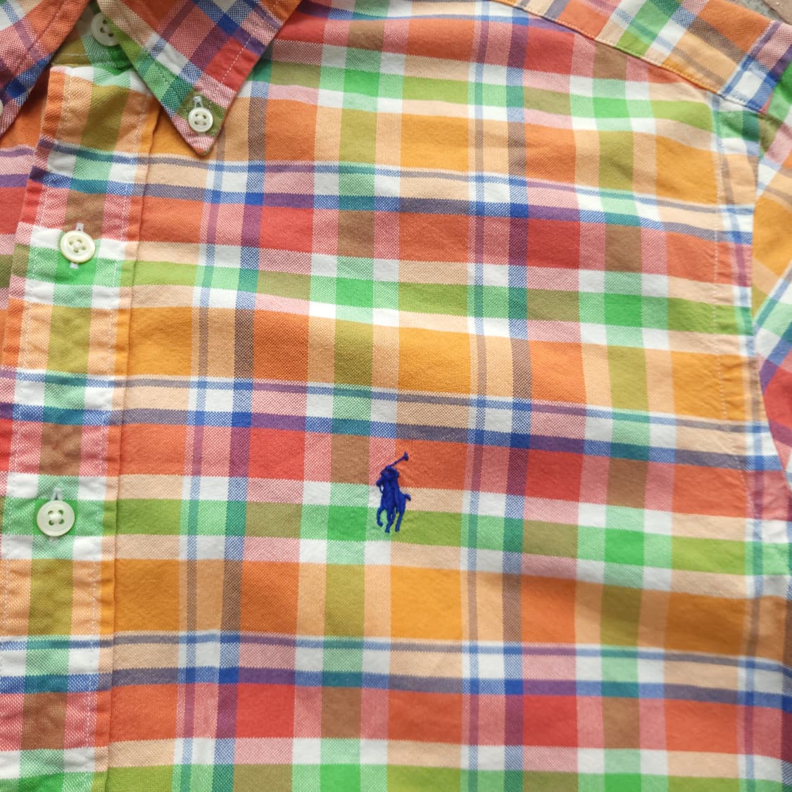 폴로 랄프로렌 반팔 체크 셔츠 L 클래식핏 상품이미지2