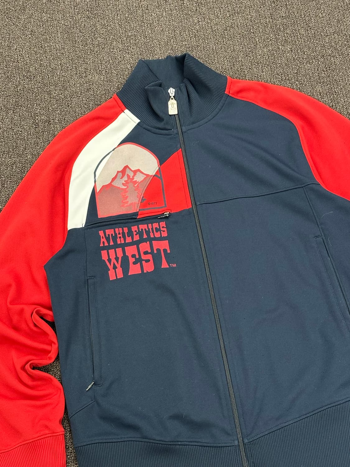 M)나이키 빈티지 레드/네이비 애슬레틱 웨스트 트랙탑 져지 상품이미지2