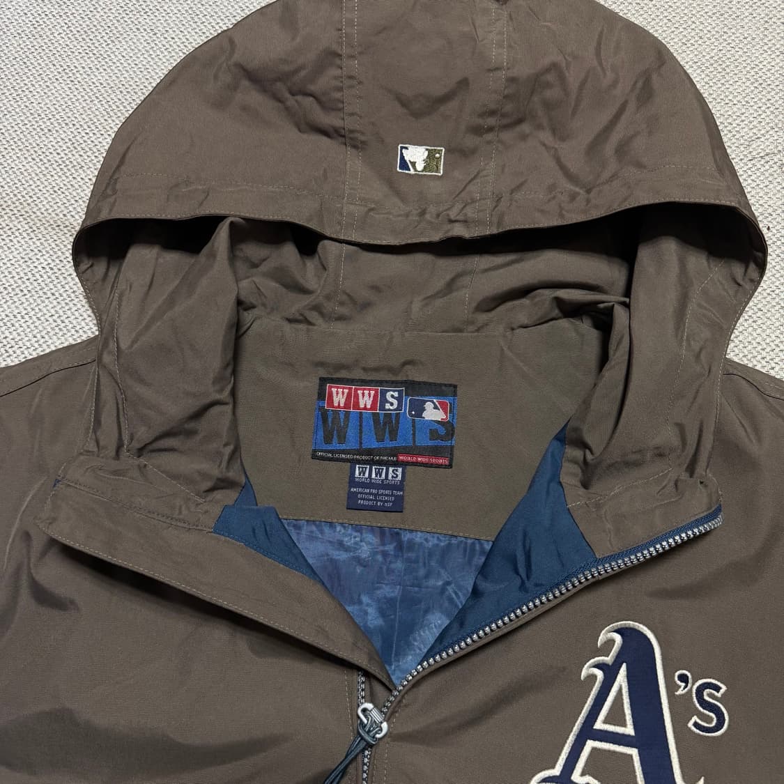 WWS MLB 오클랜드 애슬레틱스 후드 바람막이 자켓 상품이미지2