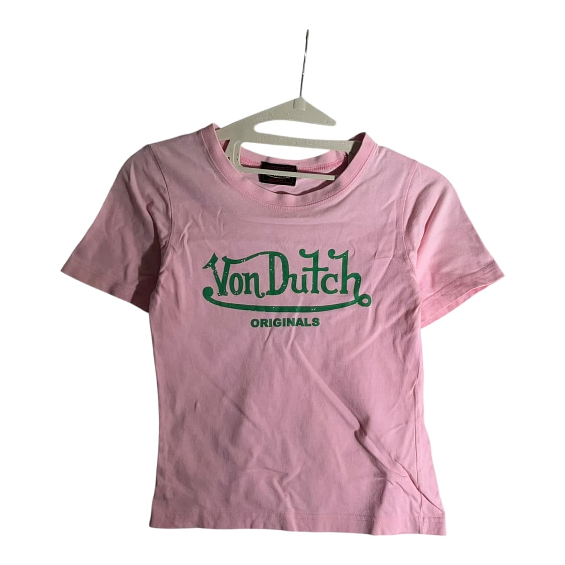 [Von Dutch] 본더치 키치 레터링 핑크 반팔 티셔츠 상품이미지1