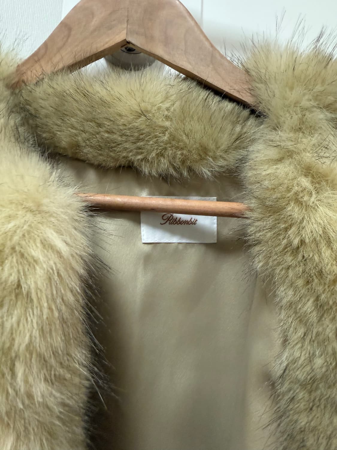 리본빛 jade fur coat beige 상품이미지3