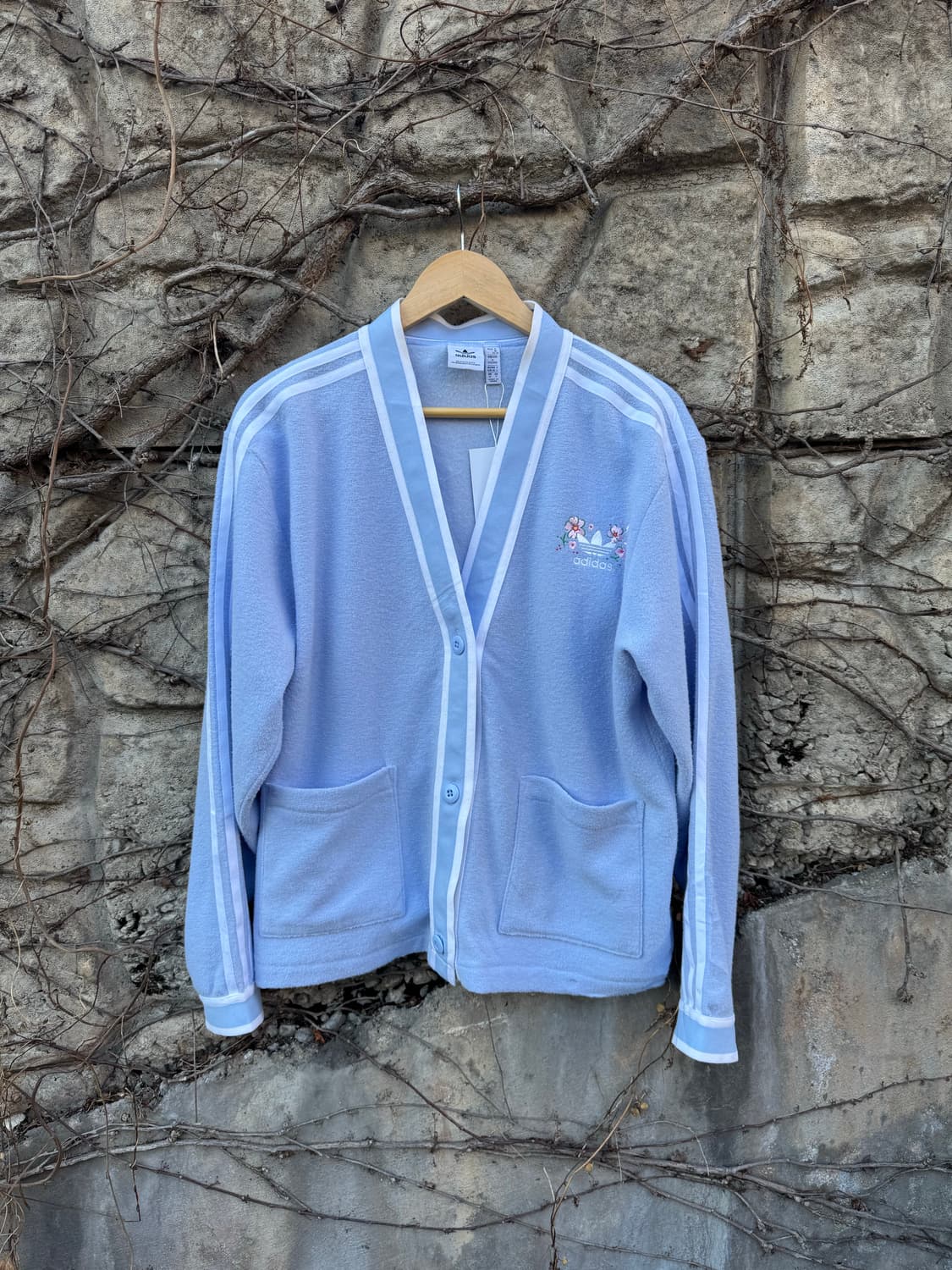 아디다스 플라워 자수 타올 느낌 가디건 m 상품이미지1