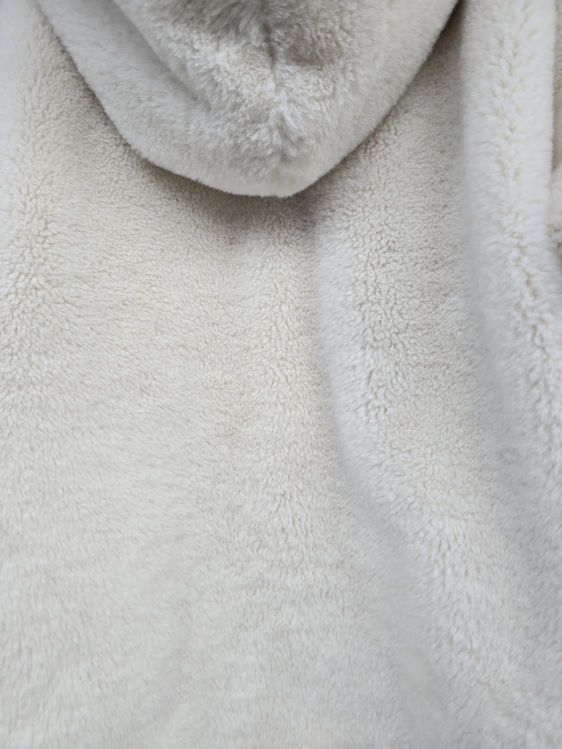 아이보리 퍼 후드 자켓 M 상품이미지5