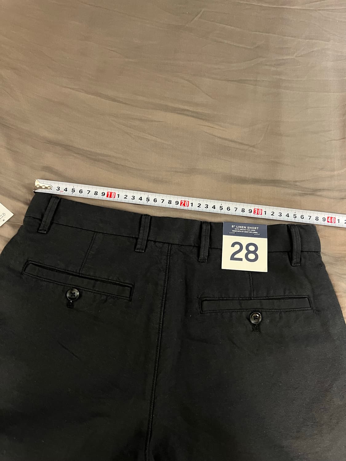 갭 GAP 린넨 반바지 프렙스터 검정 28 새제품 상품이미지6