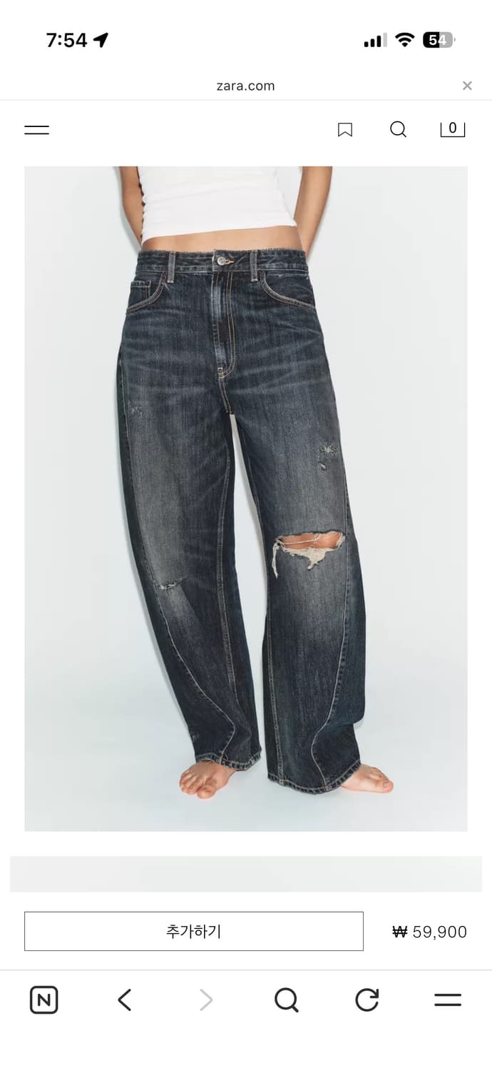 자라 배기 벌룬 미드라이즈 팬츠 상품이미지2