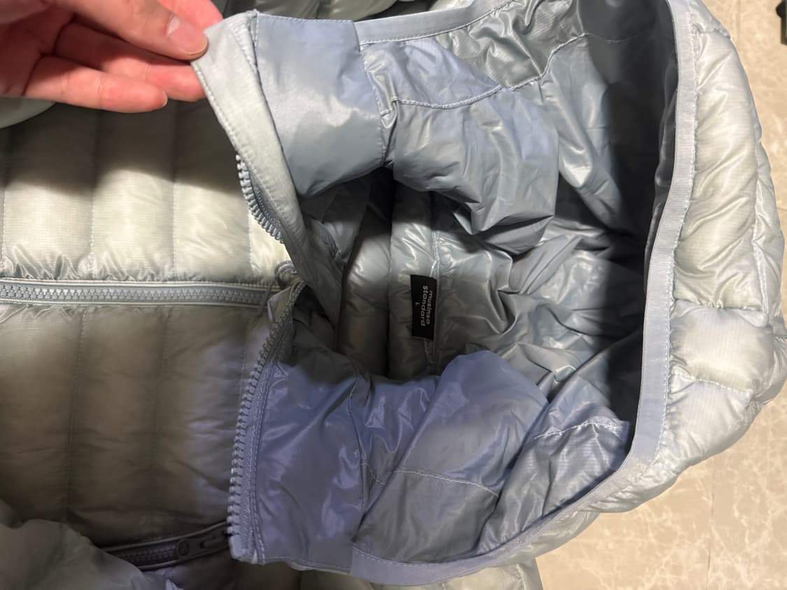 L사이즈 무신사스탠다드 시티레저 립스탑 경량 패딩 클라우디 블루 상품이미지4