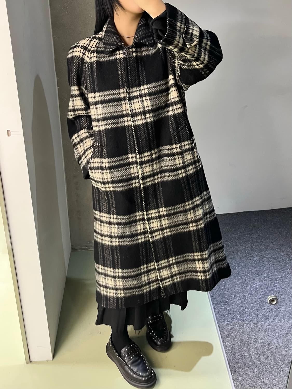 The Scotch House 90's 런던 체크 울 코트 상품이미지1