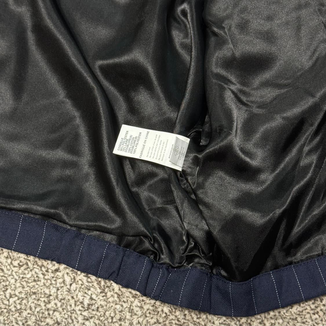 [S] 스투시 CDG 핀스트라이프 자켓 네이비 상품이미지3