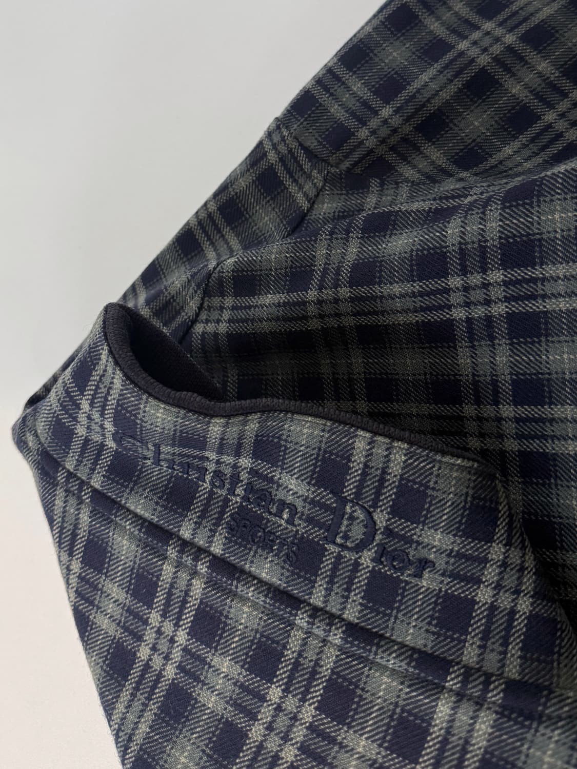 크리스찬 디올 90‘s 루즈핏 울 체크 블루종 자켓 상품이미지3