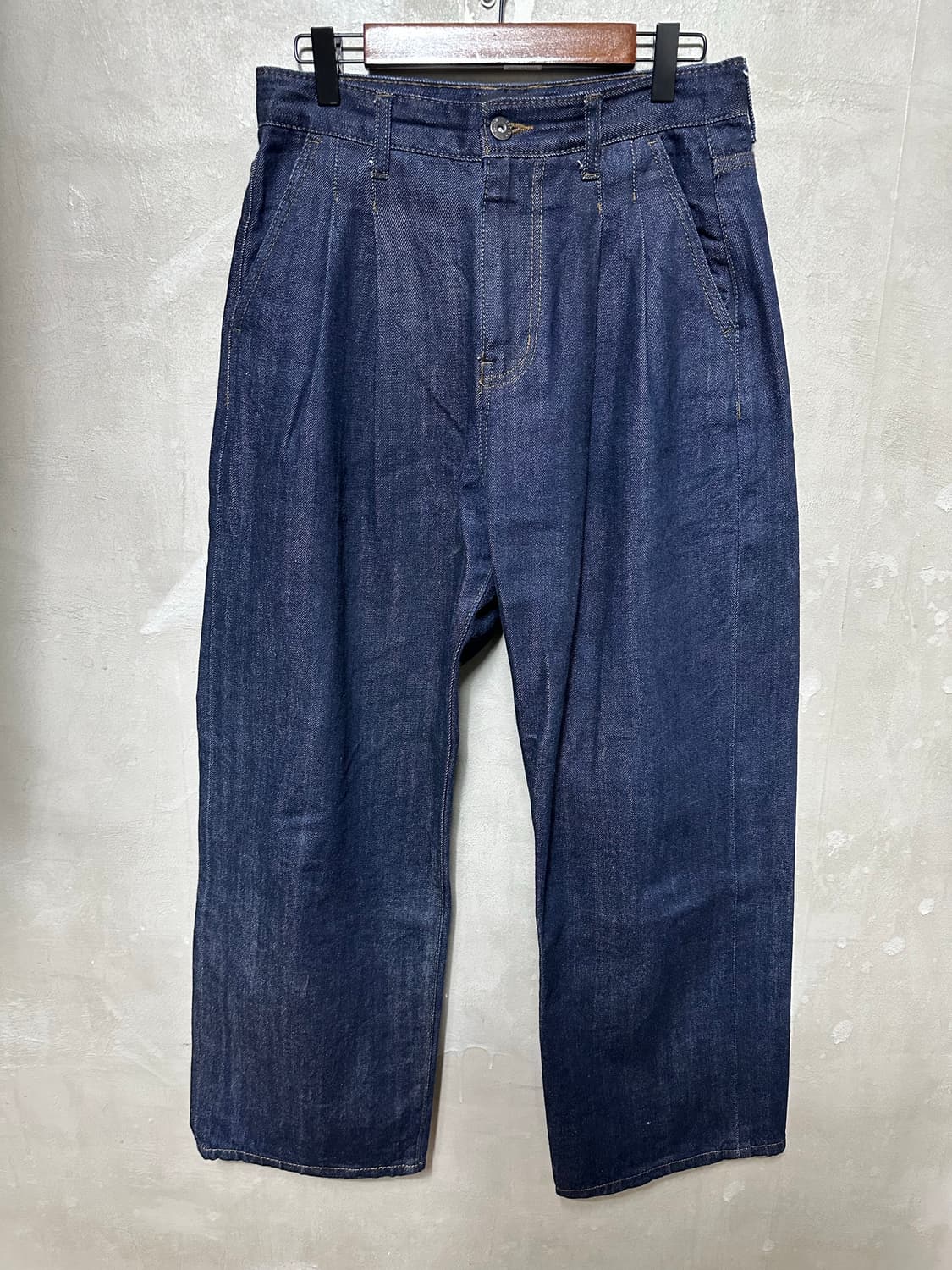 비슬로우 와이드 셀비지 데님 팬츠 28사이즈 상품이미지1