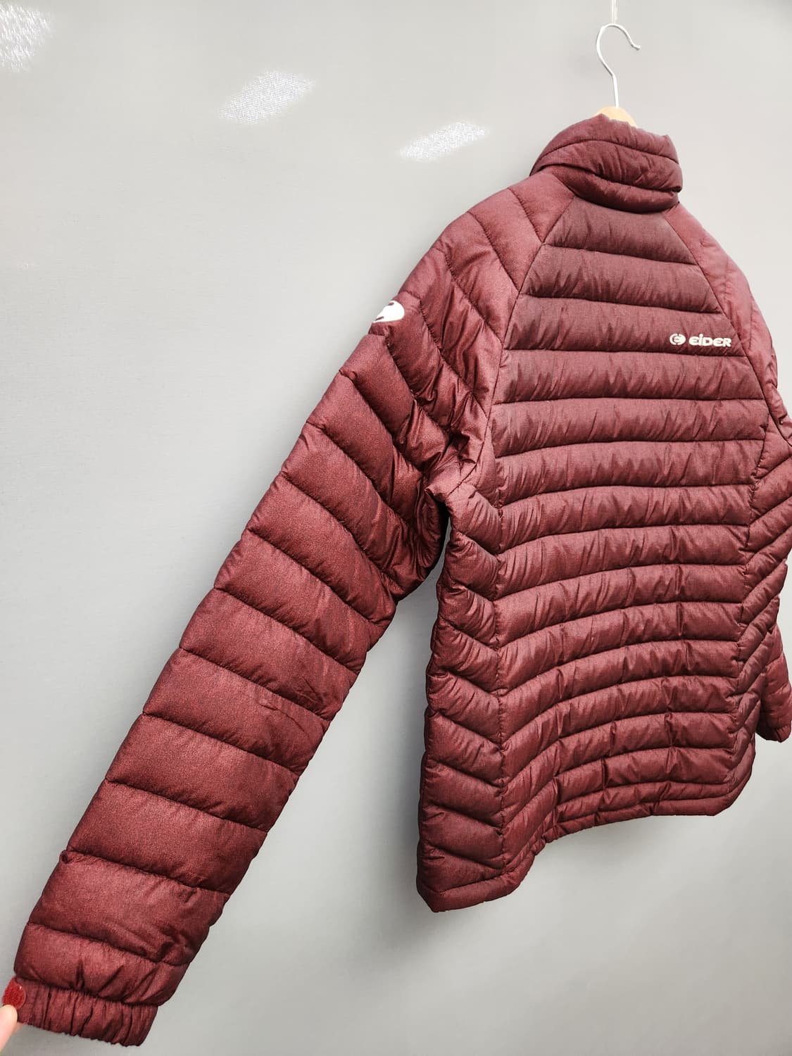 아이더 경량 패딩 점퍼 버건디 상품이미지7