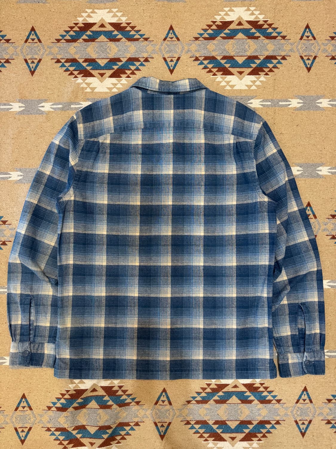 [M] 더블알엘 RRL 마드라스 캠프 셔츠 블루  상품이미지6