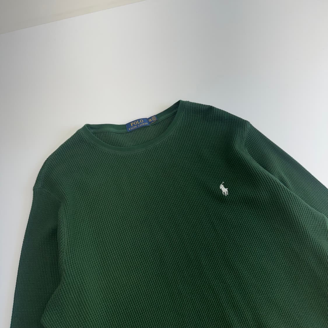 Polo 폴로 화이트 포니 그린 와플니트 상품이미지4