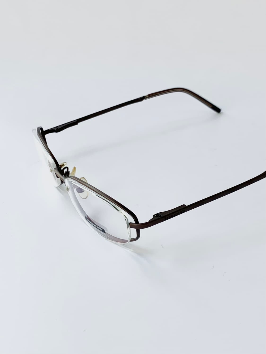 [픽키-609] 브라운 메탈 하프림 안경 데드스탁 프레임 상품이미지3
