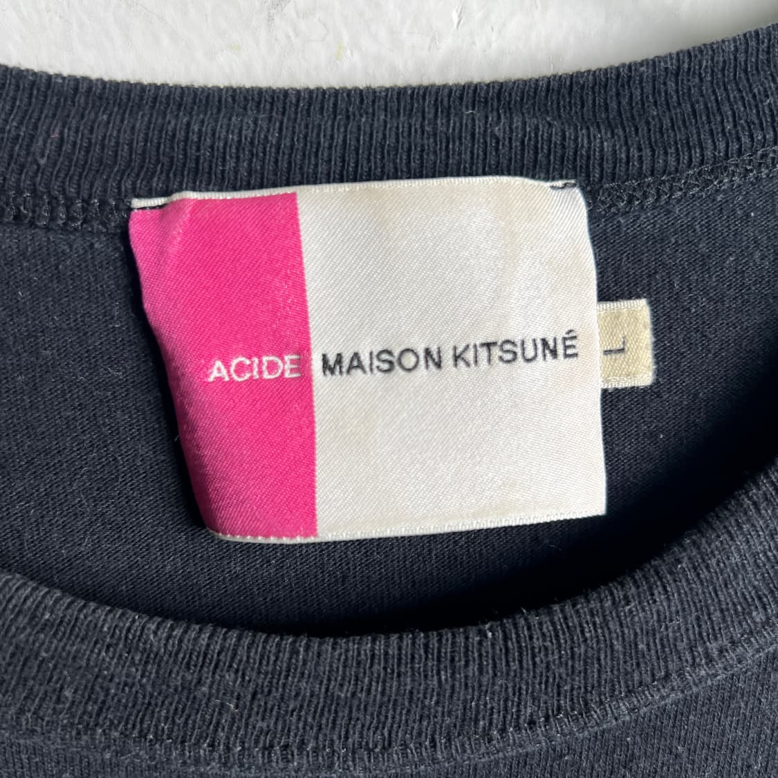 메종키츠네 핑크 폭스 패치 반팔 티셔츠 L 상품이미지3