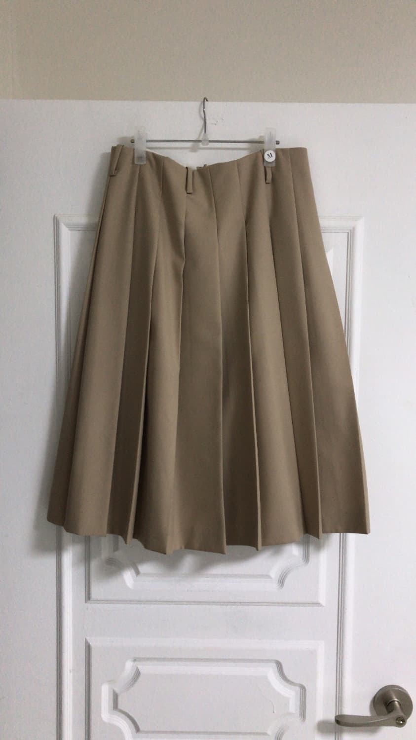 [MOONSUN]Low Rise Pleats Skirt / Beige 상품이미지1