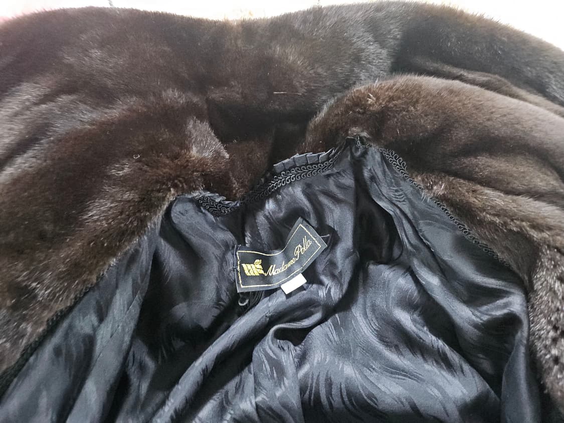 마담포라 블랙그라마 밍크 코트 자켓 브라운 Free 상품이미지6