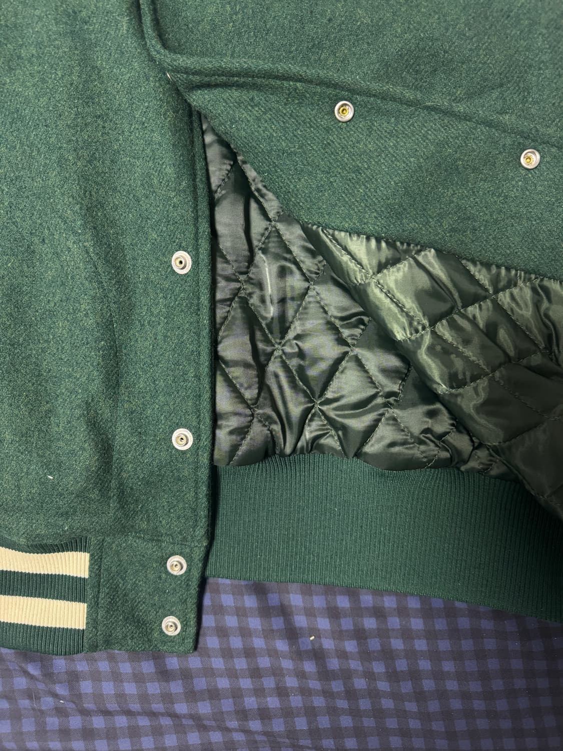 [L] 벌스데이수트 바시티자켓 그린 상품이미지2