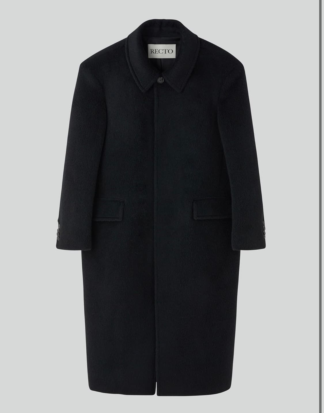 [S] 렉토 라마 울 코트 블랙 상품이미지2