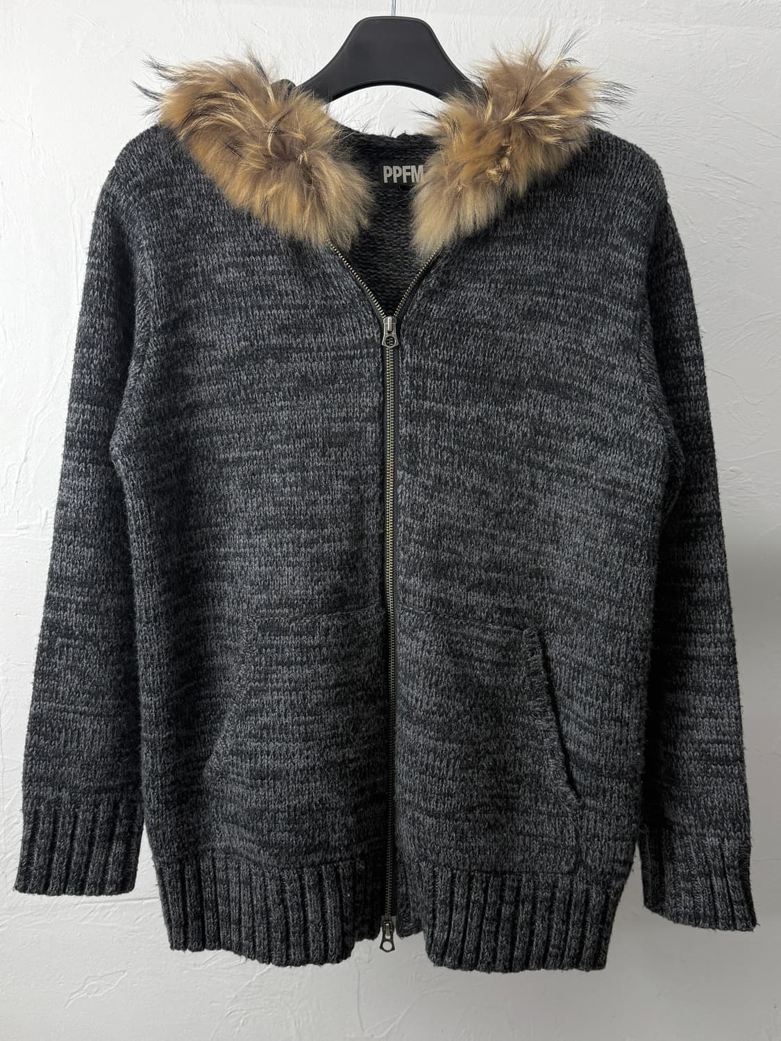 PPFM 투웨이 후드 니트 집업 상품이미지3