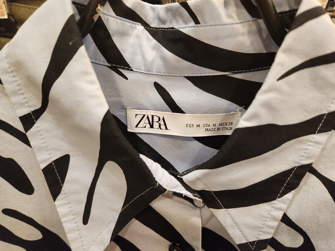 자라 지브라 셔츠 드레스 상품이미지2