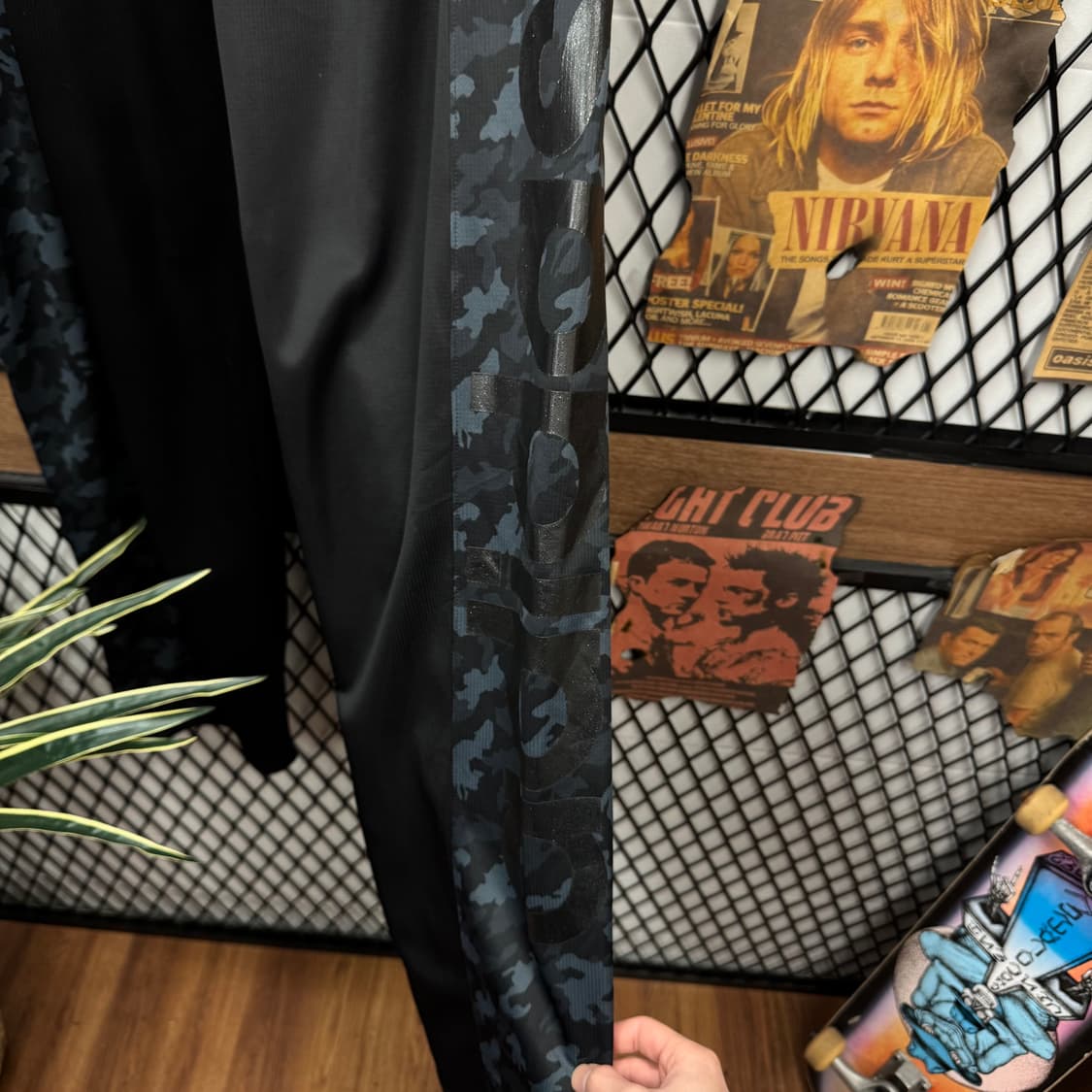 아디다스 트레이닝 트랙 팬츠 사이드 라인 카모 포인트 블랙 상품이미지5