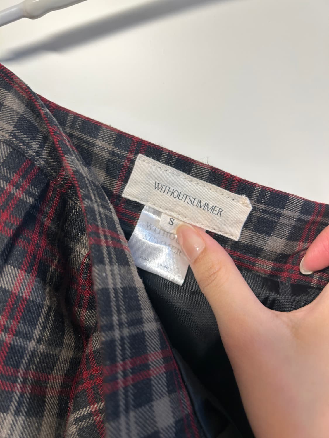 위드아웃썸머 릴리 플리츠 스커트_레드 상품이미지4