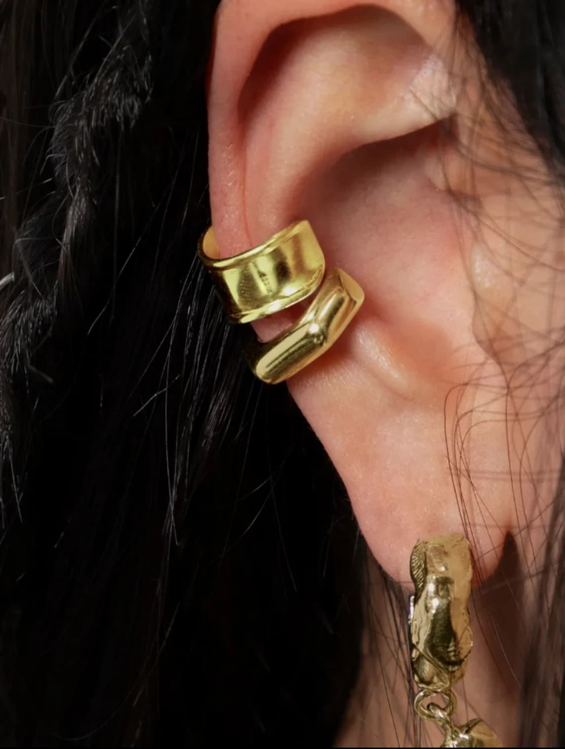 YEEL 투피스 이어커프 골드 상품이미지4