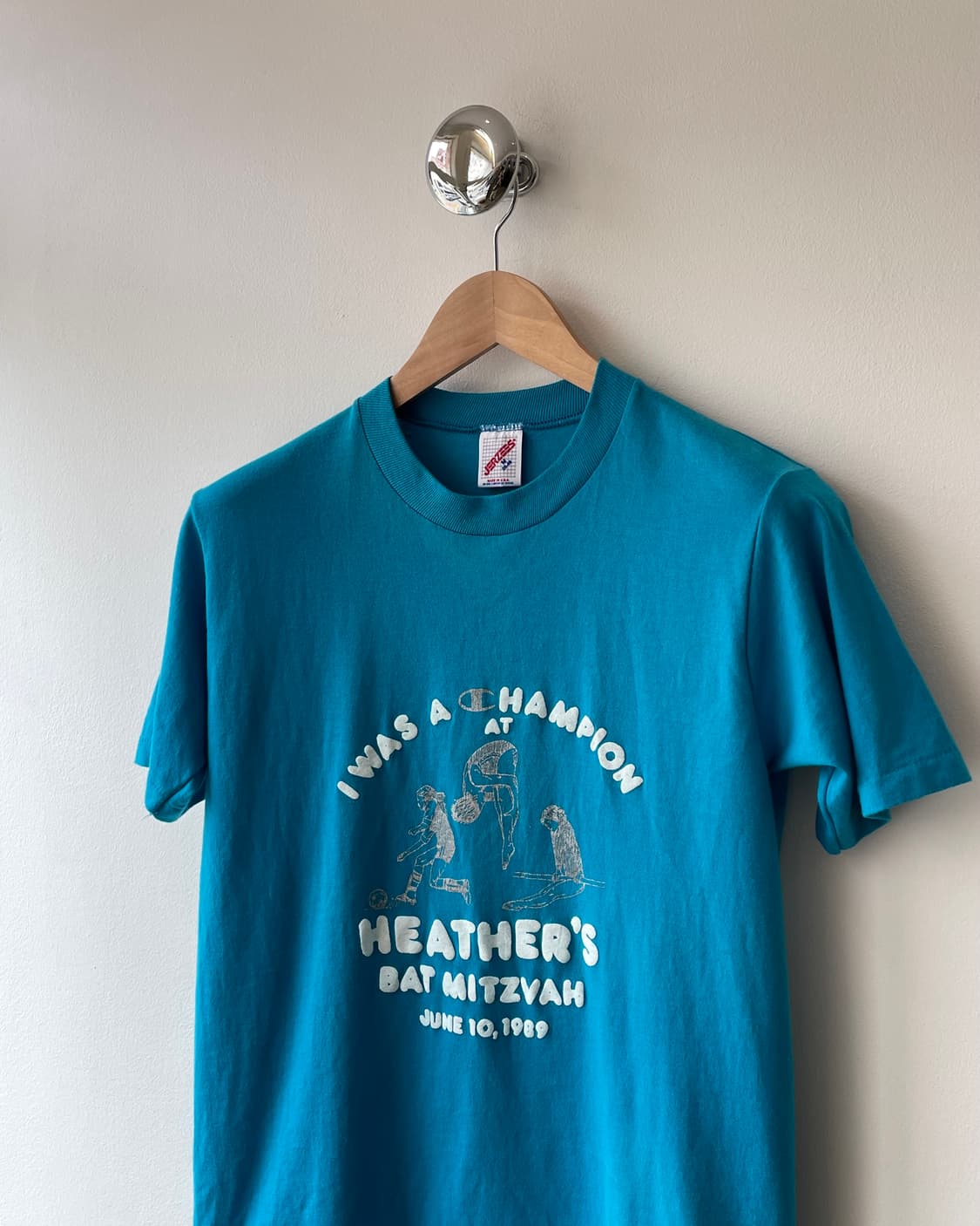 80‘s USA “I was a champion” T-shirt M 상품이미지3