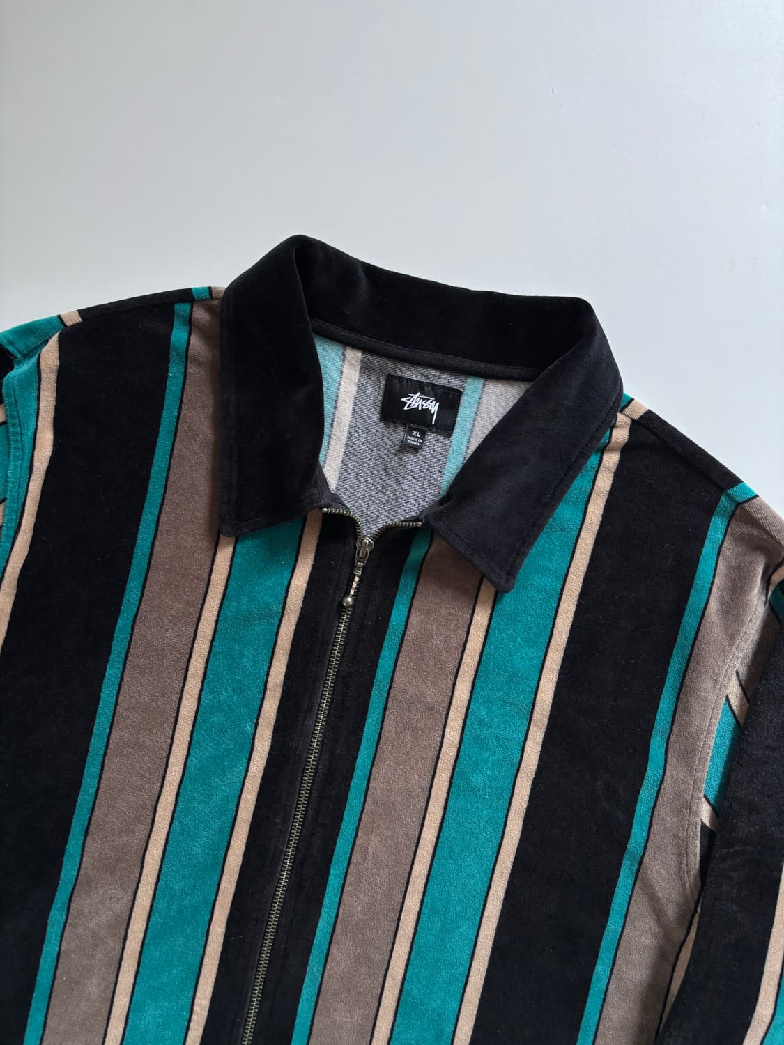 Stussy 스투시 벨루아 스트라이프 집업 상품이미지3