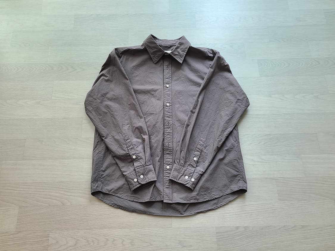 [S] 유니온블루 런드리 셔츠 카키 그레이 판매 상품이미지2