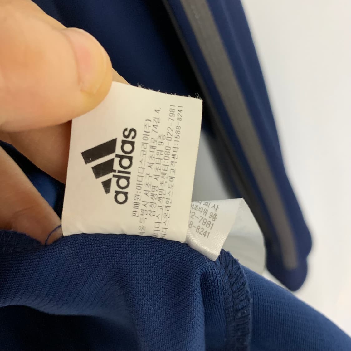 아디다스 네이비 배색 삼선 트레이닝 져지 집업 남성 100 상품이미지5