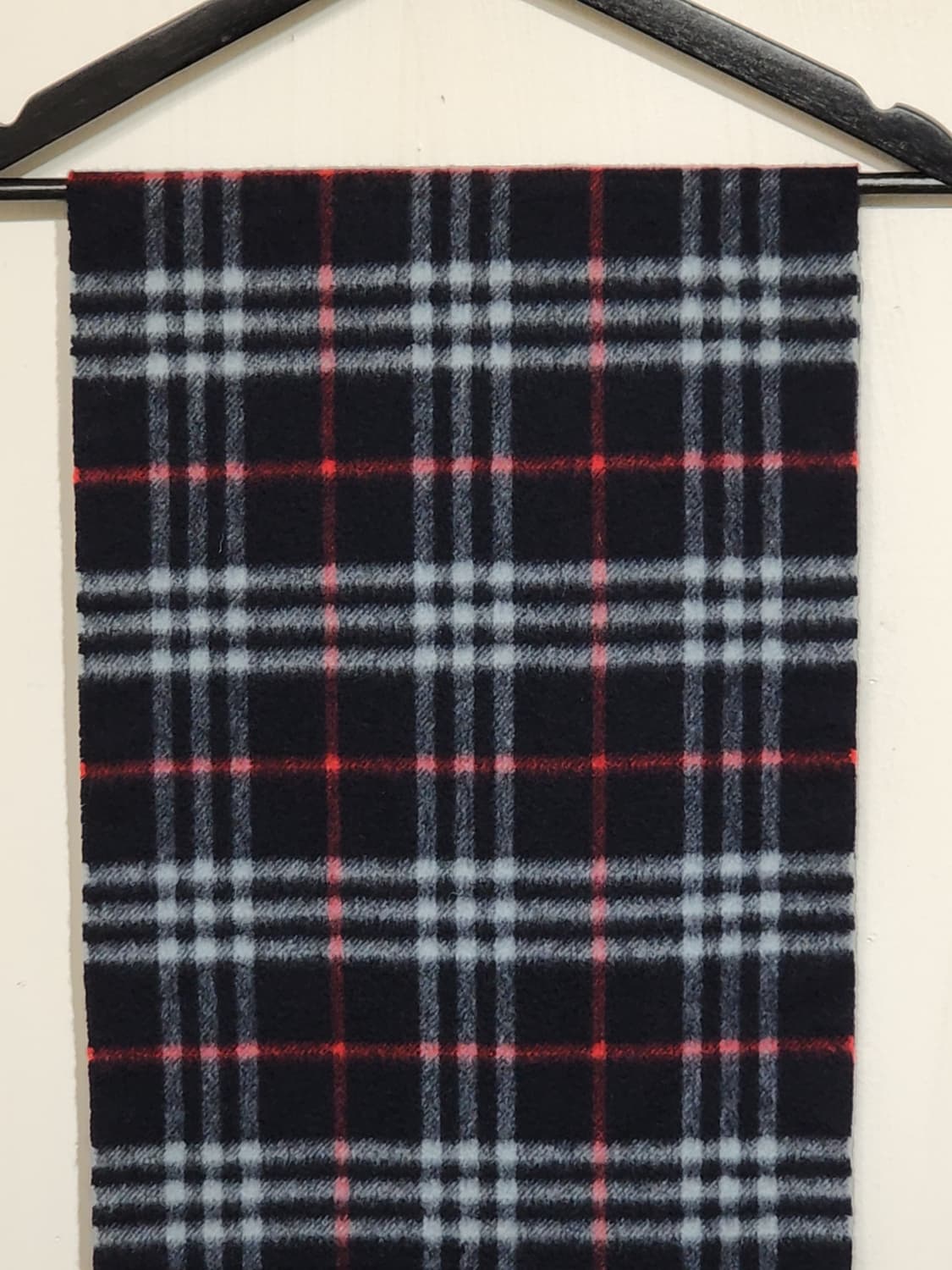 (정품) 버버리 캐시미어 목도리 체크 머플러 네이비 매장판  상품이미지2